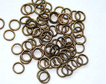 50 bagues de pliage, bronze, 4 mm