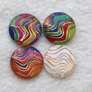 Cabochon acrilico da 20 mm con motivo, 4 pz.