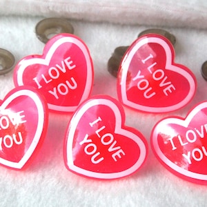 5 pcs. Safety hearts 23 x 26 mm