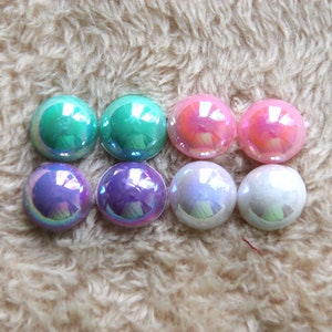 8, 10, - 12 mm 8 stuks acryl cabochon.