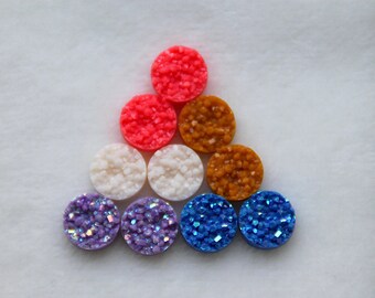 12mm 10 pcs cabochon acrylique.