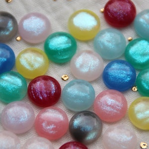 10 cabujones acrílicos de 12 mm, si necesita en pares, escriba un comentario
