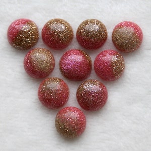 10 pcs 12 mm acrylic cabochon.