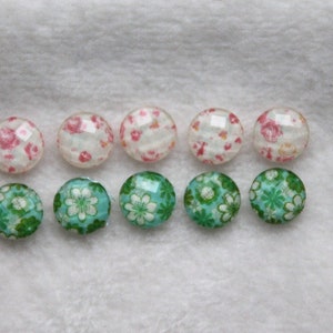 10 pcs. acrylic cabochon 10 mm
