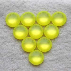 10 pieces acrylic cabochon 12 mm, neon, shiny