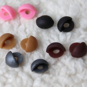 10 pcs. Eyelids for 10 mm eyes, colorful