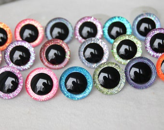 30 mm plush toy safety eyes with safety clasp, shiny - 3D effect