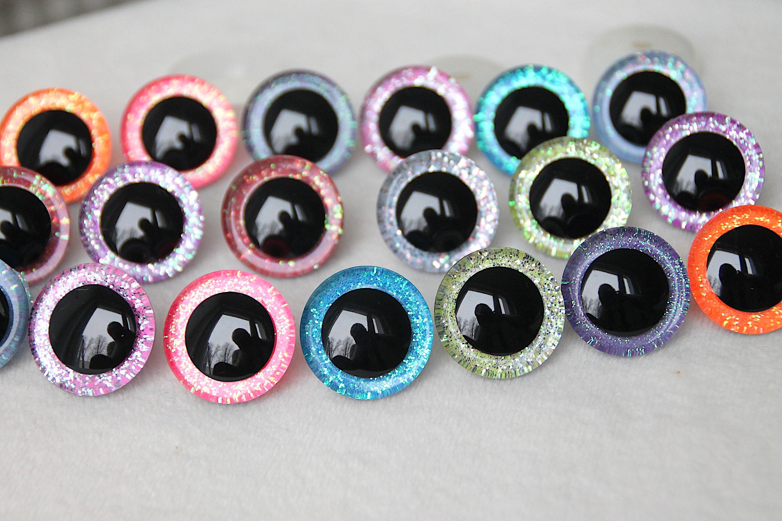 56 Pieces 16-30 mm Large Safety Eyes for Amigurumi Big Stuffed