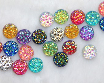 10 St. Mix Acryl Cabochon 12 mm