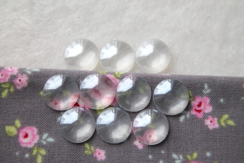 10 pcs acrylic cabochon 12 mm transparent