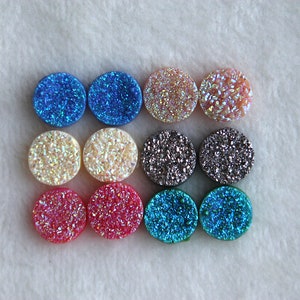 12 mm 12 pcs acrylic cabochon, random selection