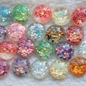 10 pcs. acrylic cabochon 12 mm