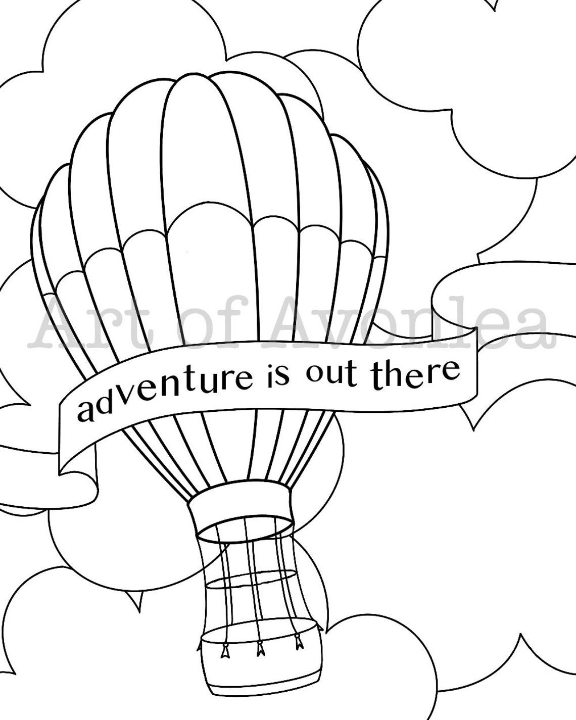 Adventure is Out There: 8x10 Printable Coloring Sheet Page | Etsy