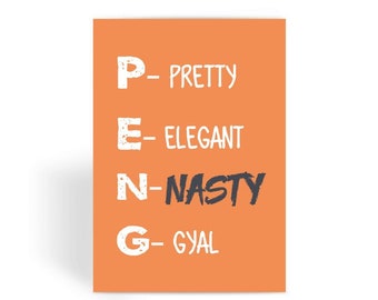 PENG Acronym Valentine's + Birthday Card for Her