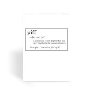 PIFF Definition Geburtstag, Valentinstag-Karte für ihr + Prestige Peng Menschen