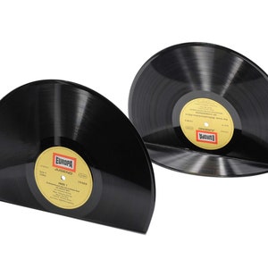2 LP bookends Ø 30 cm, long-playing record, vinyl, record, book stop, desk shelf, retro record design, nice gift, record image 5