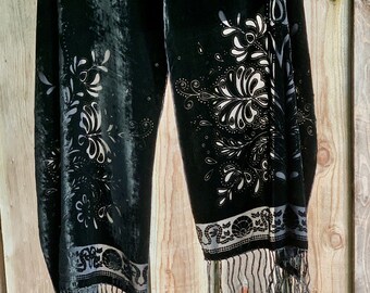 black velvet evening wrap