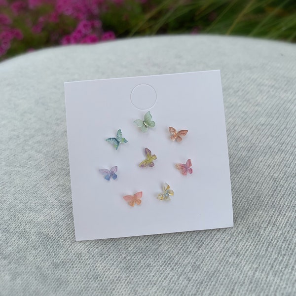 Butterfly Stud Earrings Set, Mini Butterfly Earrings Set, Tiny Butterfly Earrings