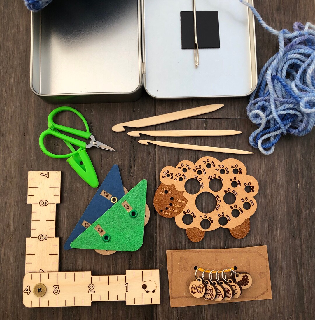 Knitting Notions Tin rectangular Etsy