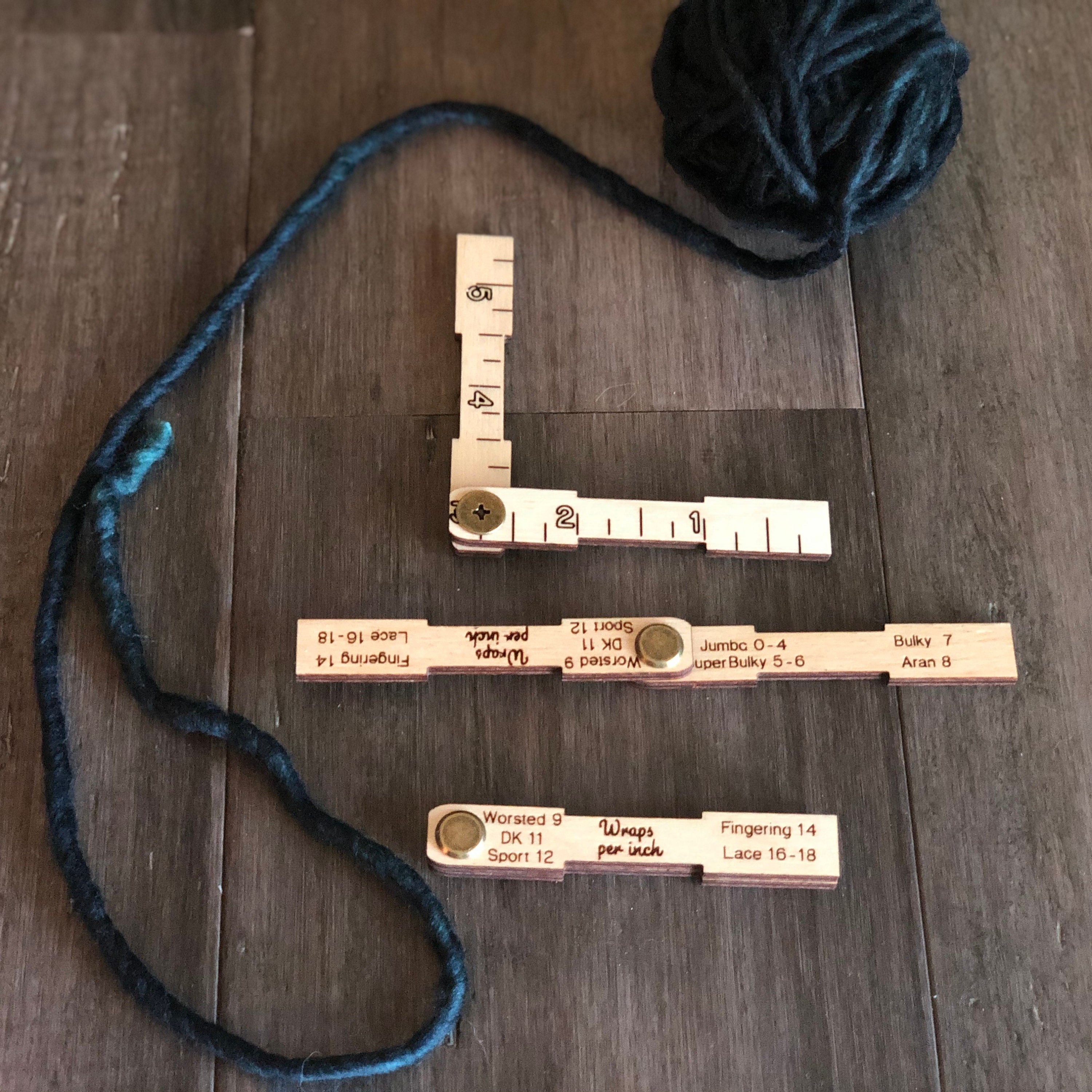 Small Yarn Ruler With Wraps per Inch - Etsy