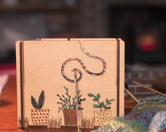 Yarn box - laser engraved