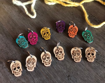 Stitch Markers - Sugar skulls
