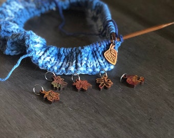 Fall Leaves Stitch markers