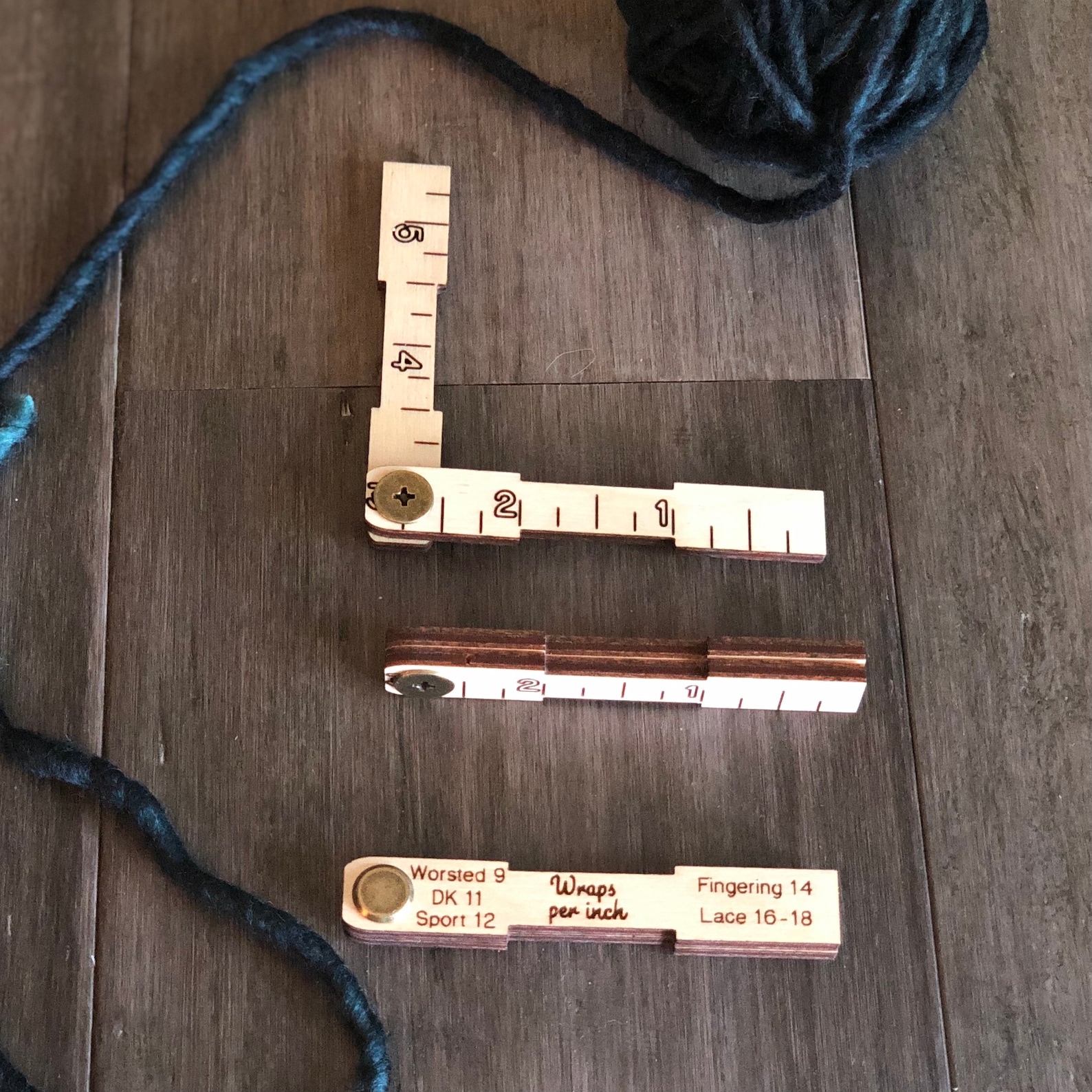 Small Yarn Ruler With Wraps per Inch - Etsy