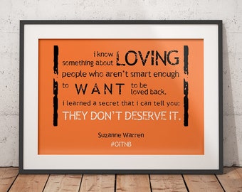 Orange is the New Black - PRINTABLE Wall Art, Landscape, Large Wall Art, OITNB quotes, Netflix Wall Decor, LGBT Wall Poster, Human rights