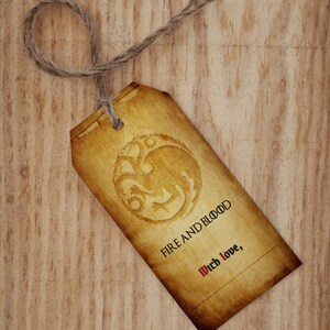 Game of Thrones Instant Download Favor and Gift Tag, Printable PDF Set ...