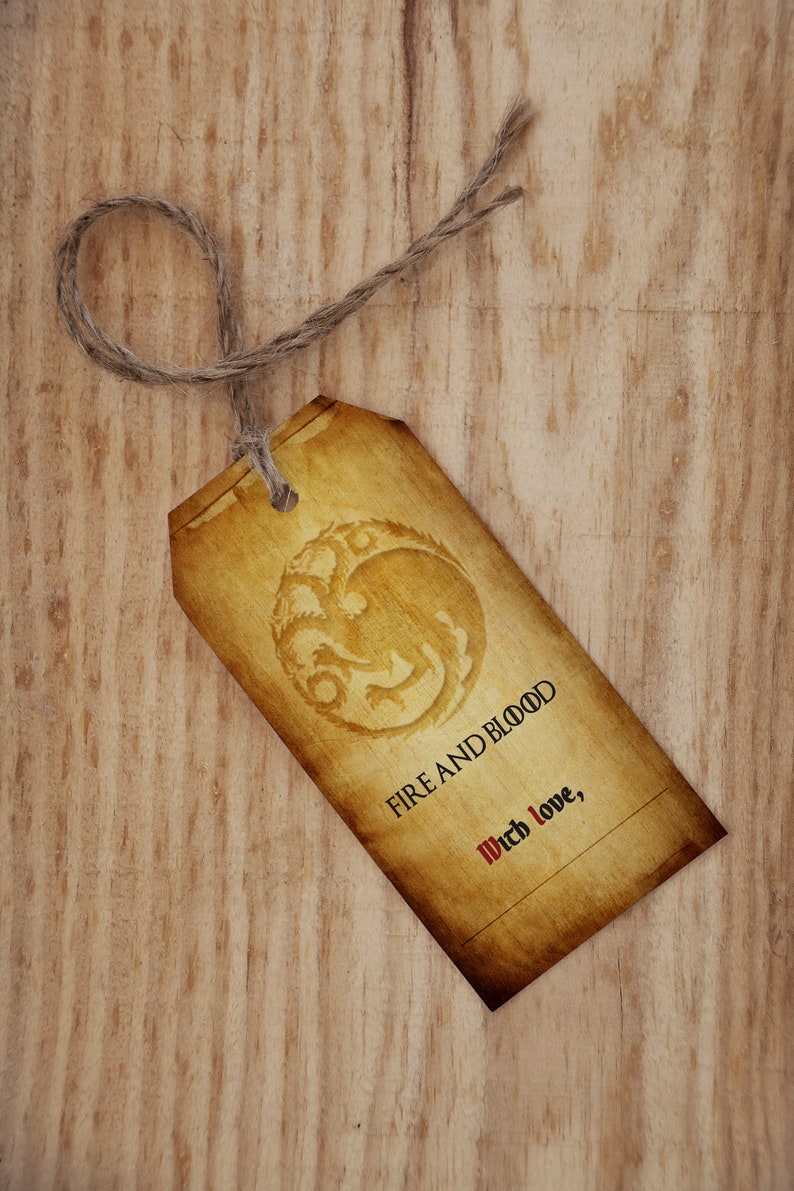 Game of Thrones Instant Download Favor and Gift Tag Printable - Etsy