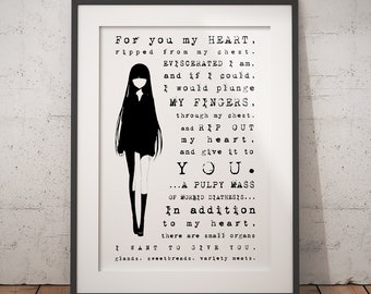 The L Word Quote PRINTABLE Wall Art, Jenny Schecter quote, Large Wall art, Black and White, LGBT, Wallart, Equality, Home decoration, Poetry