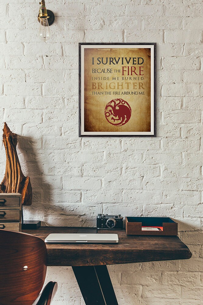 Game of Thrones Motivation Quotes, PRINTABLE Wall Art, Living Room ...