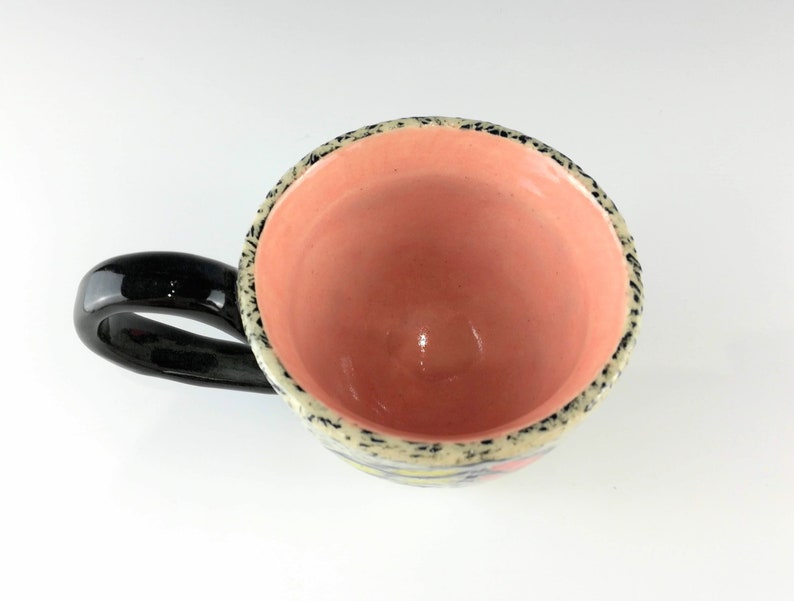 Handmade Ceramic Sgraffito Butterfly Mug image 4