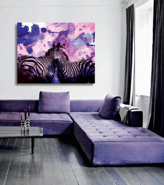 Purple Zebra Zebra Watercolor Zebra Painting Zebra Nursery Print Original Zebra Zebra Home Decor Zebra Artwork Safari Nursery Art