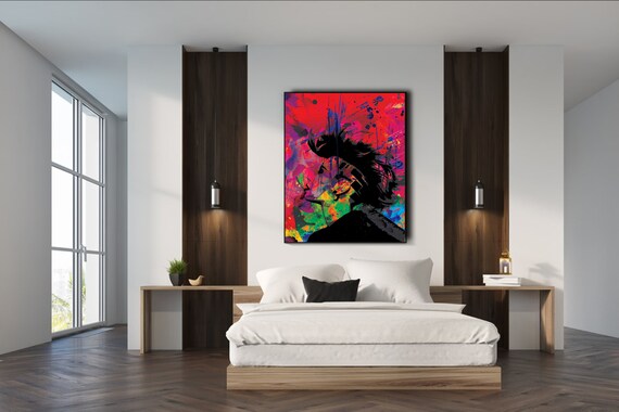 Woman Portrait Canvas Colorful Pop Art Portrait For Home Design Bedroom Living Room Pop Art Painting Print Popart Canvas Modern Pop Art