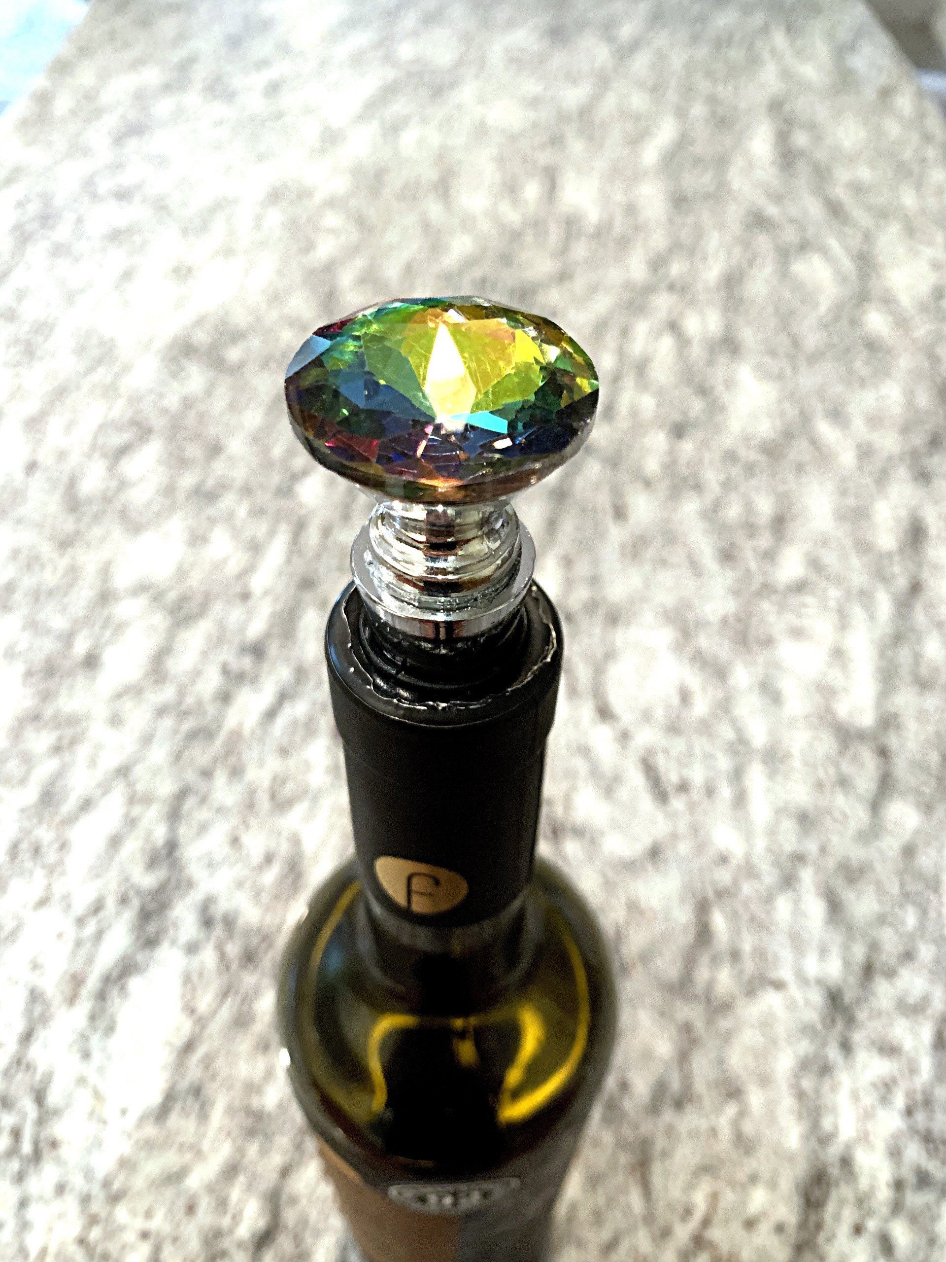 Rainbow crystal wine stopper / sparkling bottle stopper / Wine Etsy