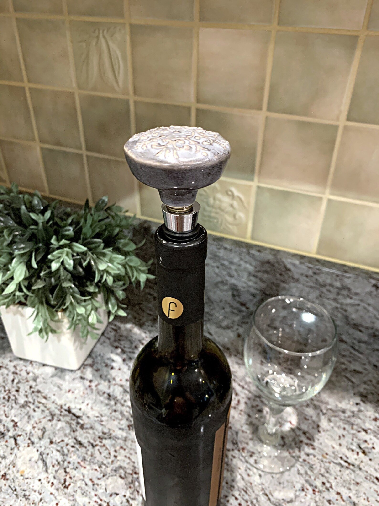 Wine stopper / Decorative ceramic bottle stopper / Wine gifts Etsy