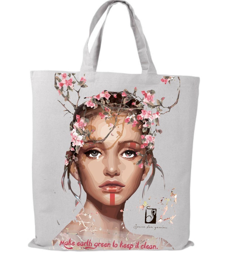 Reusable Cloth Bag With Care for the Environment Etsy