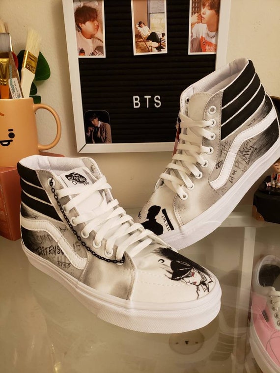BTS YOONCORE Tie Dye Custom Shoes Suga Shoes BTS Custom Shoes. Etsy