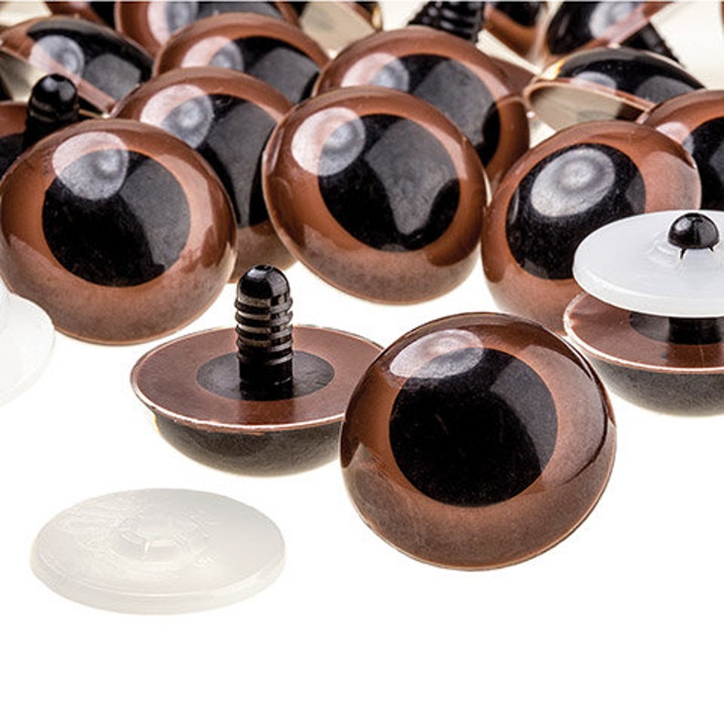 30mm Safety Eyes With Plastic Washers Brown 30mm 2 Eyes Etsy