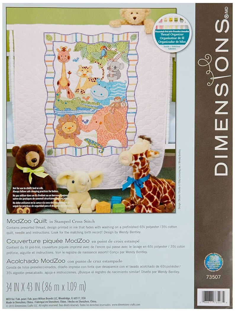 Cross Stitch 34 X 43 Dimensions Stamped Cross Stitch Someone New To Love DIY Baby Quilt Arts