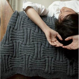 Basket Weave Throw Blanket Pattern, Cozy Home Décor (Digital Download)