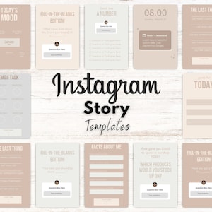Engaging Instagram Story Templates | Customize as Your Own | Edit in Canva