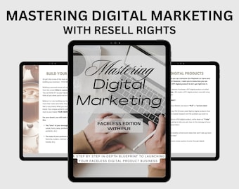 Libro electrónico "Dominando el marketing digital": Derechos de reventa (MRR y PLR) Producto digital