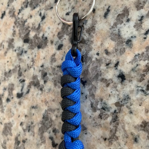 Blue Line Keychain Etsy