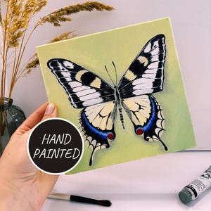 Home Gift for Her, Swallowtail Butterfly Oil Painting on Canvas, Wall Art Butterflies, Spring Art, Wall Decor Accents, Housewarming Gift