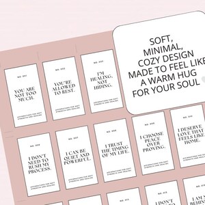50 Affirmation Cards Printable, Affirmation Cards Digital, Vision Board Printables, Affirmation Cards Deck, Positive Affirmation Cards Pdf