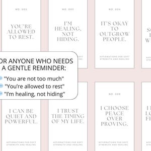 50 Affirmation Cards Printable, Affirmation Cards Digital, Vision Board Printables, Affirmation Cards Deck, Positive Affirmation Cards Pdf