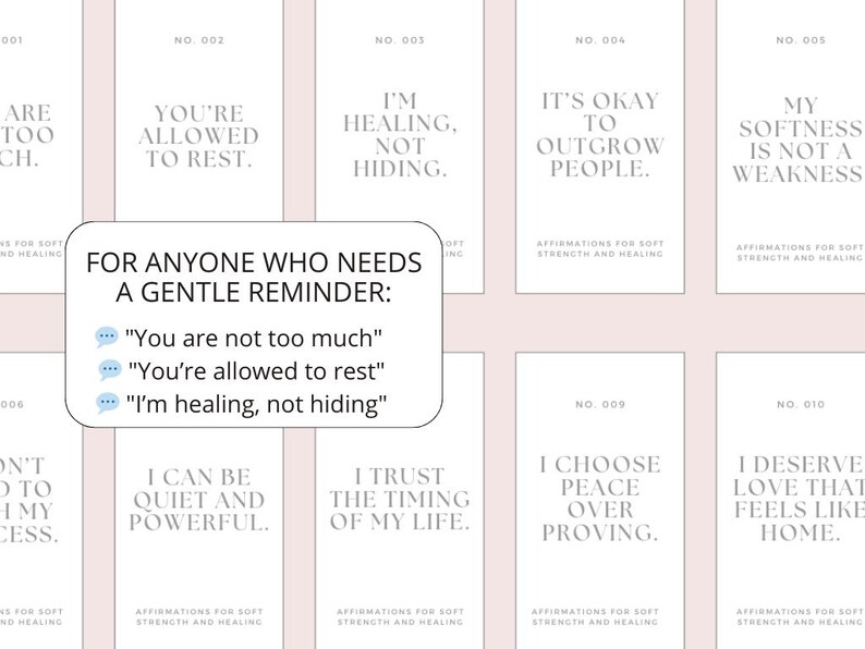 50 Affirmation Cards Printable, Affirmation Cards Digital, Vision Board Printables, Affirmation Cards Deck, Positive Affirmation Cards Pdf